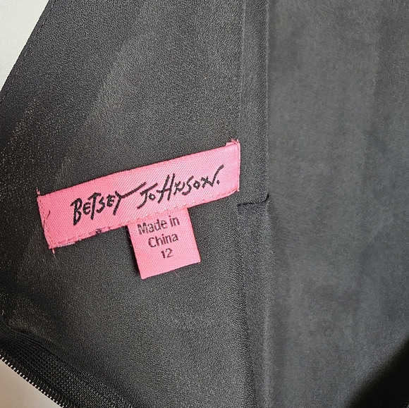 Betsey Johnson Floral Chiffon Midi Dress With Lace Trim Size 12 Style FC04W09M - Picture 4 of 13